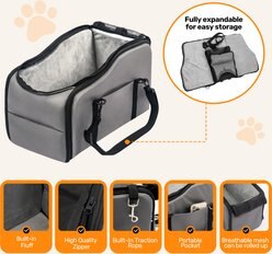 Niubya Dog Car Booster Seat, Grey slide 2 of 9