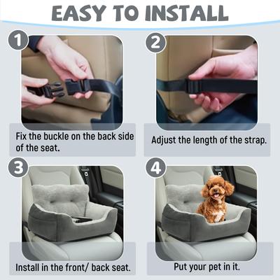 Show full view: Niubya Dog Car Seat, Grey slide 6 of 7