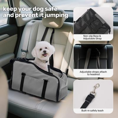 Show full view: Niubya Dog Car Booster Seat, Grey slide 5 of 10