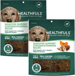 Healthfuls Digestive Support Chicken & Pumpkin Recipe Dog Treats, 12-oz bag, bundle of 2