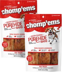 Chomp'ems Purehide Bars Dog Treats, 6.35-oz count, bundle of 2