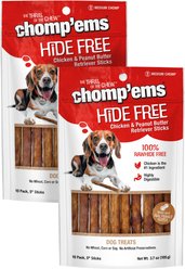 Chomp'ems Hide-Free Peanut Butter Sticks Dog Treats, 20-count bundle