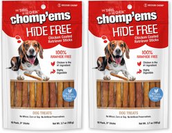 Chomp'ems Hide-Free Chicken Sticks Dog Treats, 20-count bundle