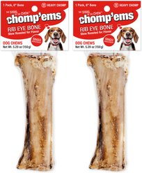 Chomp'ems 6" Rib Eye Bone Dog Treats, 1 count, bundle of 2