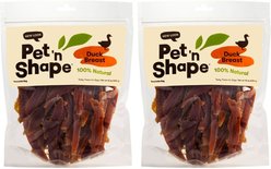 Pet 'n Shape Duck Breast Fillets Dog Treats, 16-oz bag, bundle of 2
