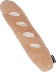 CHEWFFON Baguette Interactive Enrichment Puzzle Squeaky Dog Plush Toy, Brown