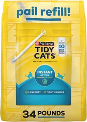 Tidy Cats Instant Action Scented Clumping Cat Litter, 34-lb bag pail refill