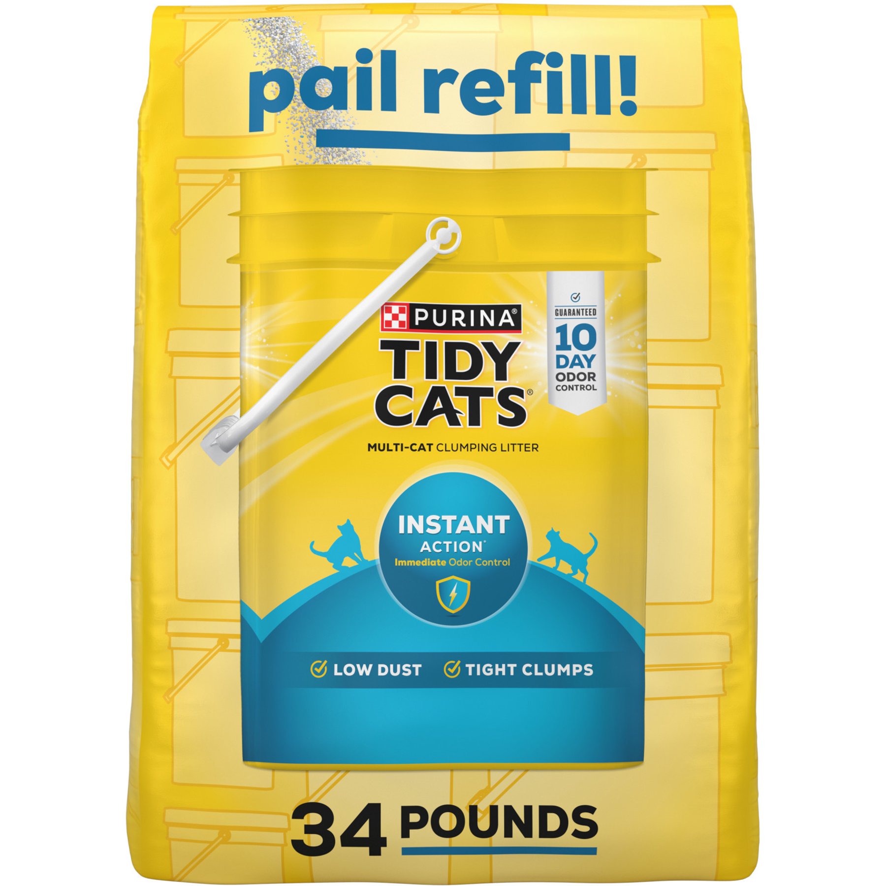 Tidy Cats Instant Action Scented Clumping Cat Litter, 34-lb bag pail refill