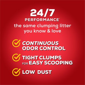 Tidy Cats 24/7 Performance Odor Control Scented Clumping Cat Litter, 34-lb pail refill bag