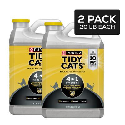 Show full view: Tidy Cats 4-in-1 Scented Clumping Clay Cat Litter, 20-lb jug, case of 2 slide 3 of 14
