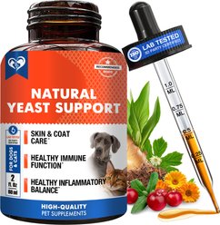 Beloved Pets Natural Yeast Support for Skin & Coat, Healthy Inflammatory Balance in Dogs & Cats, 2-fl oz Bottle slide 1 of 8