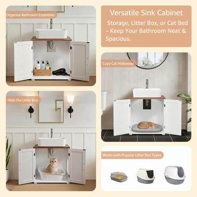 Show full view: Unipaws Under The Sink Cat Litter Box Enclosure slide 7 of 8