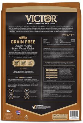 Show full view: VICTOR Grain-Free Chicken Meal & Sweet Potato Recipe Dry Dog Food, 15-lb bag slide 4 of 12