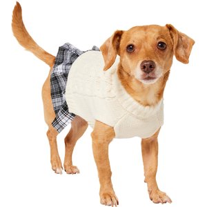 Frisco Plaid Dog & Cat Sweater Dress, Small
