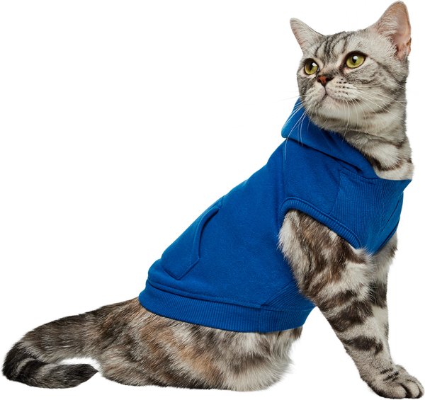Show full view: Frisco Basic Dog & Cat Hoodie, Navy, X-Small slide 3 of 10
