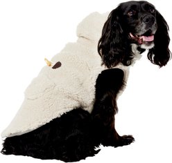 Frisco Lightweight Soft Sherpa Dog & Cat Coat, Oatmeal, Large