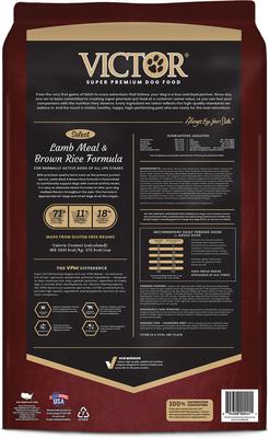 Show full view: VICTOR Gluten-Free Lamb Meal & Brown Rice Dry Dog Food, 40-lb bag slide 4 of 12