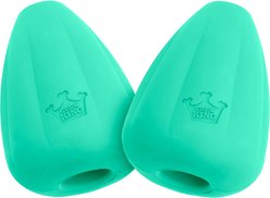 Chew King by Mammoth Premium Extremely Durable Natural Rubber Tough Treat Dog Chew Toy, Green, 2 count, Medium