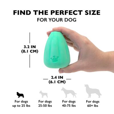 Show full view: Chew King by Mammoth Premium Extremely Durable Natural Rubber Tough Treat Dog Chew Toy, Green, 2 count, Medium slide 3 of 8
