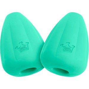 Chew King by Mammoth Premium Extremely Durable Natural Rubber Tough Treat Dog Chew Toy, Green, 2 count, X-Large