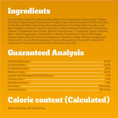 Show full view: Pedigree High Protein Beef & Lamb Flavor Dog Kibble Adult Dry Dog Food, 30-lb bag slide 7 of 12