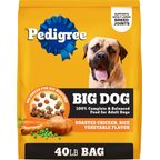 Pedigree Big Dogs Adult Complete Nutrition Large Breed Roasted Chicken Flavor Dry Dog Food, 40-lb bag