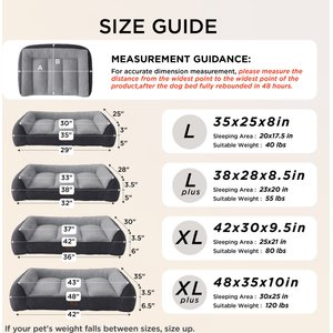 Bedsure Sherpa Sofa Dog Bed with Washable Removable Cover, Grey, X-Large