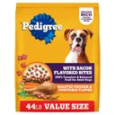 Pedigree Roasted Chicken & Vegetable Flavor with Bacon Flavored Bites Adult Dry Dog Food, 44-lb bag