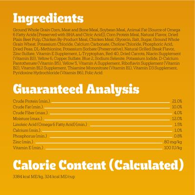 Show full view: Pedigree Tender Bites Complete Nutrition Chicken & Steak Flavor Dry Dog Food, 30-lb bag slide 7 of 11