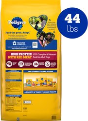 Pedigree High Protein Beef & Lamb Flavor Dog Kibble Adult Dry Dog Food, 44-lb bag slide 2 of 9