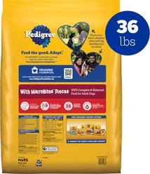 Pedigree with MarroBites Steak & Vegetable Flavor Pieces Adult Dry Dog Food, 36-lb bag slide 2 of 9