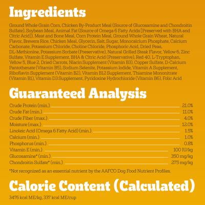 Show full view: Pedigree Tender Bites Complete Nutrition Chicken & Steak Flavor Small Breed Adult Dry Dog Food, 14-lb bag slide 7 of 11