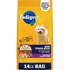 Pedigree Tender Bites Complete Nutrition Chicken & Steak Flavor Small Breed Adult Dry Dog Food, 14-lb bag
