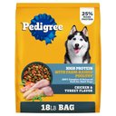 Pedigree High Protein Chicken & Turkey Flavor Adult Dry Dog Food, 18-lb bag
