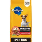 Pedigree Small Dog Complete Nutrition Grilled Steak & Vegetable Flavor Dog Kibble Small Breed Adult Dry Dog Food, 14-lb bag