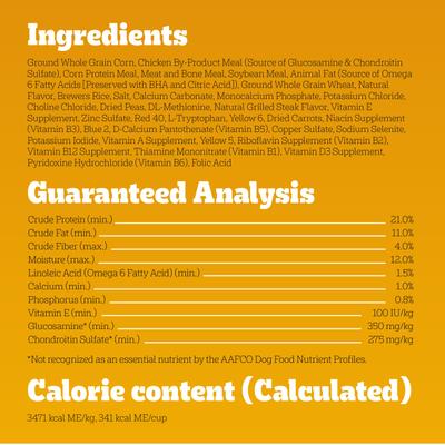 Show full view: Pedigree Small Dog Complete Nutrition Roasted Chicken, Rice & Vegetable Flavor Small Breed Adult Dry Dog Food, 14-lb bag slide 7 of 12