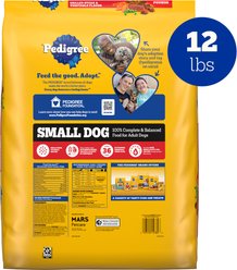 Pedigree Small Dog Complete Nutrition Roasted Chicken, Rice & Vegetable Flavor Small Breed Adult Dry Dog Food, 14-lb bag slide 2 of 9