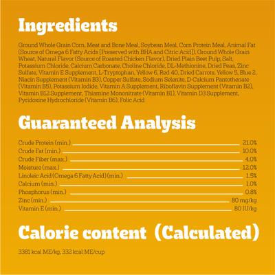 Show full view: Pedigree Complete Nutrition Roasted Chicken & Vegetable Flavor Dog Kibble Adult Dry Dog Food, 30-lb bag slide 7 of 13