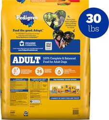 Pedigree Complete Nutrition Roasted Chicken & Vegetable Flavor Dog Kibble Adult Dry Dog Food, 30-lb bag slide 2 of 9