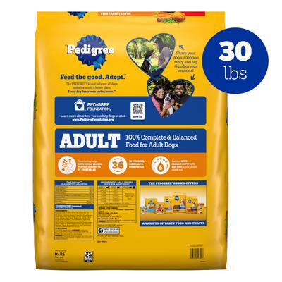 Show full view: Pedigree Complete Nutrition Roasted Chicken & Vegetable Flavor Dog Kibble Adult Dry Dog Food, 30-lb bag slide 3 of 13