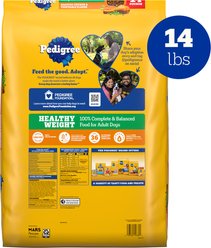 Pedigree Healthy Weight Roasted Chicken & Vegetable Flavor Adult Dry Dog Food, 14-lb bag slide 2 of 9