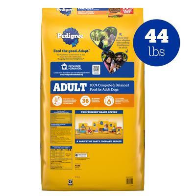 Show full view: Pedigree Complete Nutrition Roasted Chicken & Vegetable Flavor Dog Kibble Adult Dry Dog Food, 44-lb bag slide 3 of 13