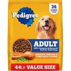 Pedigree Complete Nutrition Roasted Chicken & Vegetable Flavor Dog Kibble Adult Dry Dog Food, 44-lb bag