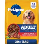 Pedigree Complete Nutrition Grilled Steak & Vegetable Flavor Dog Kibble Adult Dry Dog Food, 30-lb bag