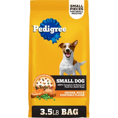 Pedigree Pedigree Small Dog Complete Nutrition Roasted Chicken, Rice & Vegetable Flavor Small Breed Adult Dry Dog Food, 3.5-lb bag