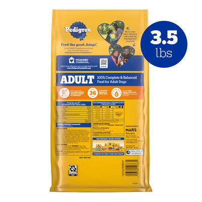 Show full view: Pedigree Complete Nutrition Roasted Chicken & Vegetable Flavor Dog Kibble Adult Dry Dog Food, 3.5-lb bag slide 3 of 13