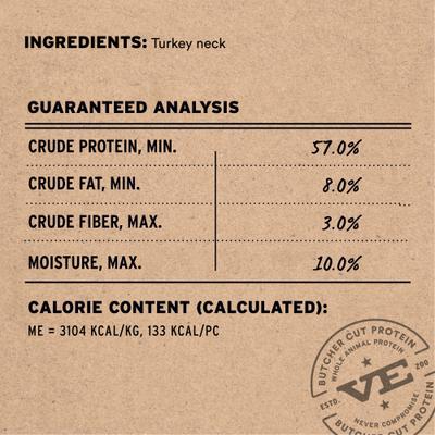 Show full view: Vital Essentials Raw Turkey Neck Freeze-Dried Dog Treat, 1 count slide 4 of 10