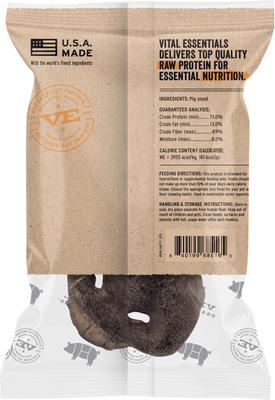 Show full view: Vital Essentials Raw Pig Snout Freeze-Dried Dog Treat, 1 count slide 3 of 10