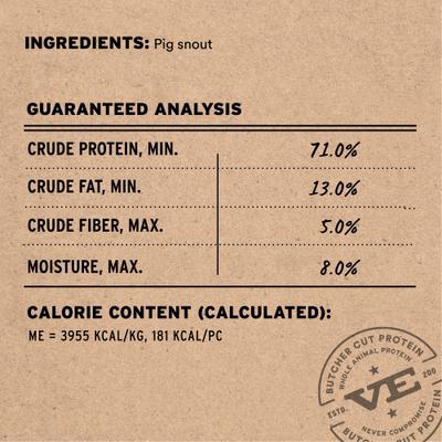 Show full view: Vital Essentials Raw Pig Snout Freeze-Dried Dog Treat, 1 count slide 4 of 10