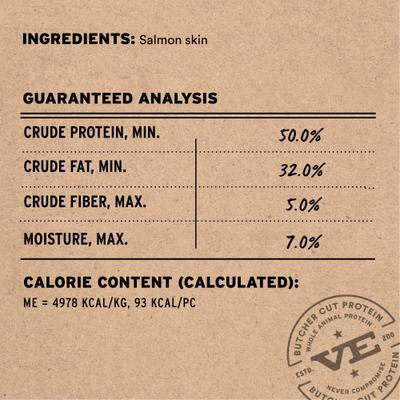 Show full view: Vital Essentials Raw Salmon Skin Freeze-Dried Dog Treat, 1 count slide 4 of 10